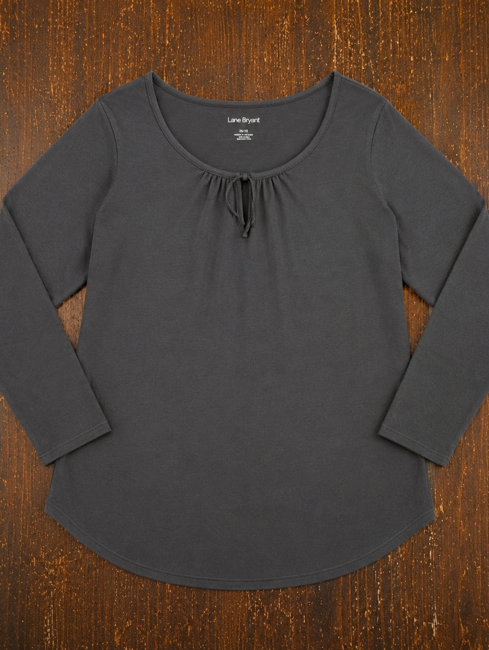 Lane Bryant Dark Grey Long Sleeve Top